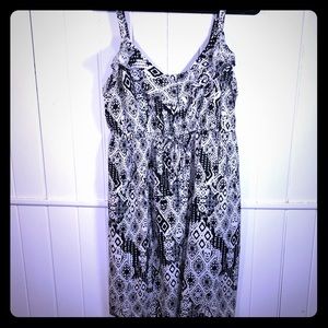 Torrid tribal skull print challis dress b&w